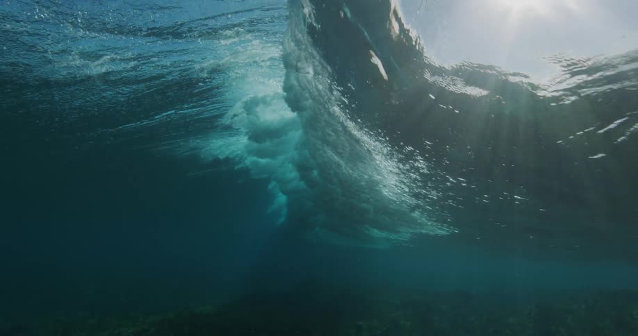 Wave moving through the sun