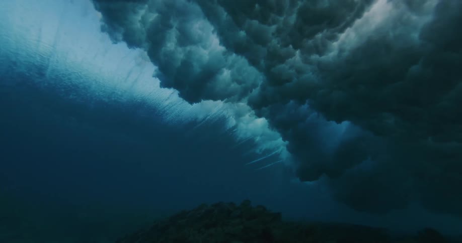 Waves heading toward the camera