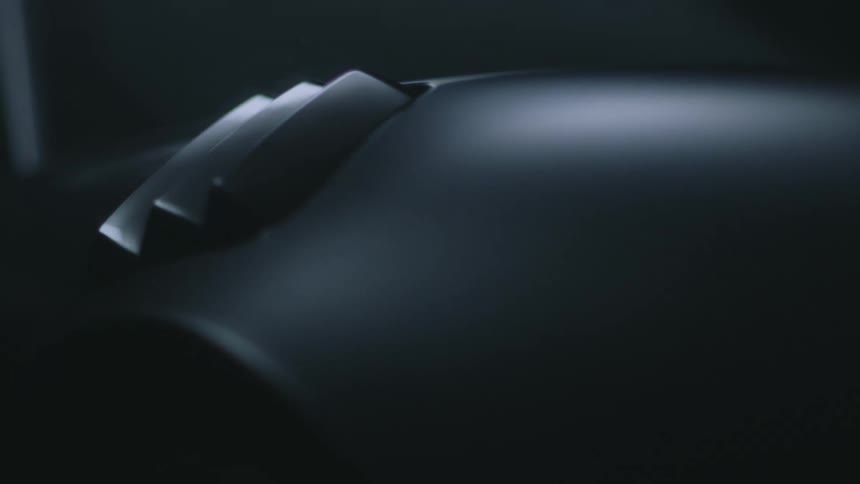 A car is parked in the dark