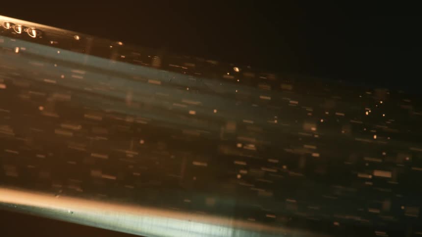 Liquid traveling down a tube