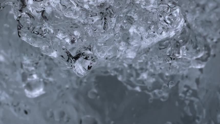Clear liquid bubbles and surges