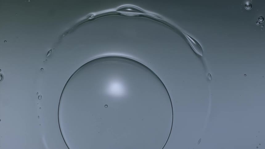 A bubble popping underwater