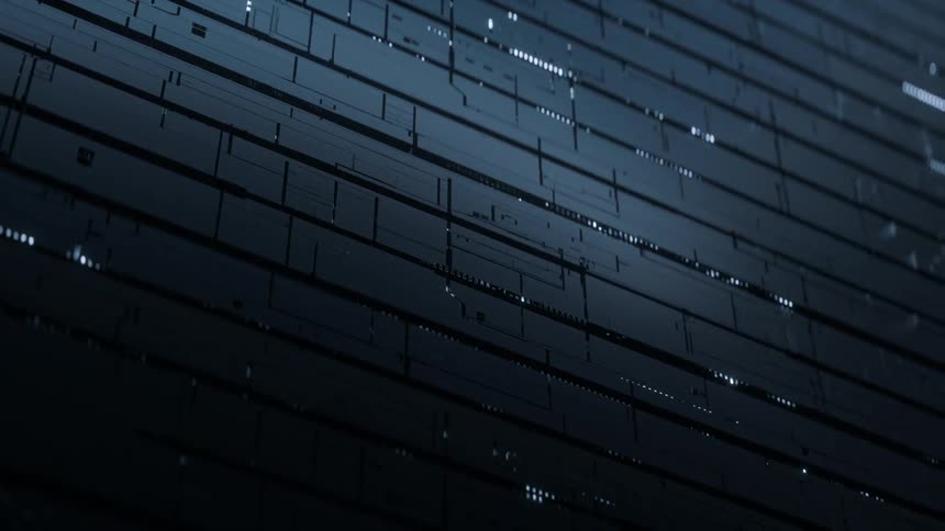 Data is blinking across the surface of a supercomputer