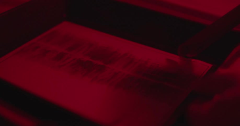 A person processing an image