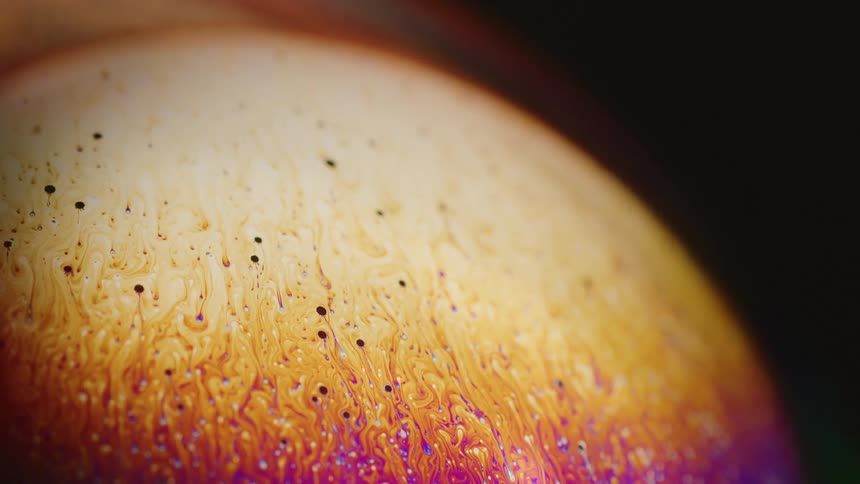 The liquid is rainbow colored