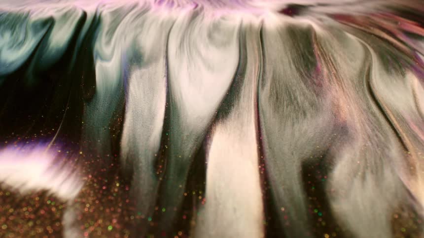 Abstract fur like object covered with glitter