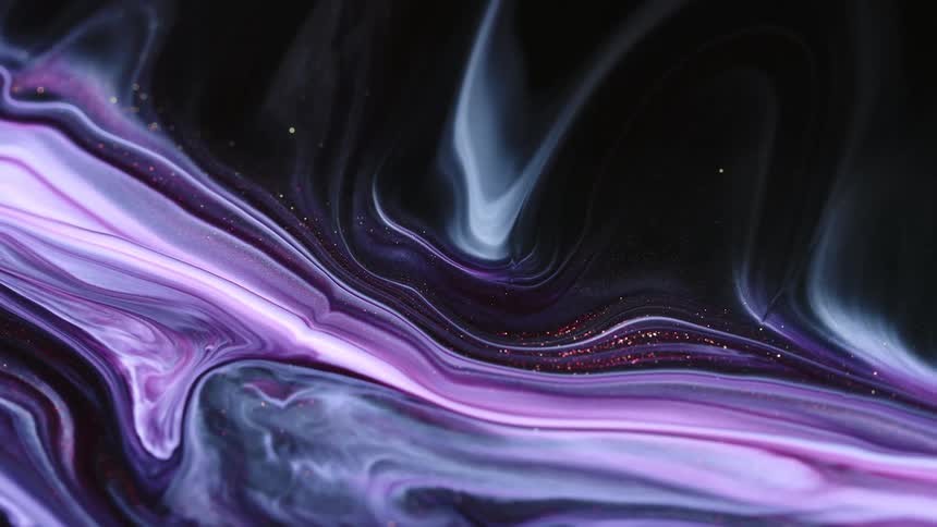 Purple white and black bands of colors merge and spread