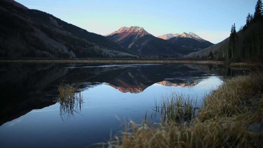 The water in this lake is very calm
