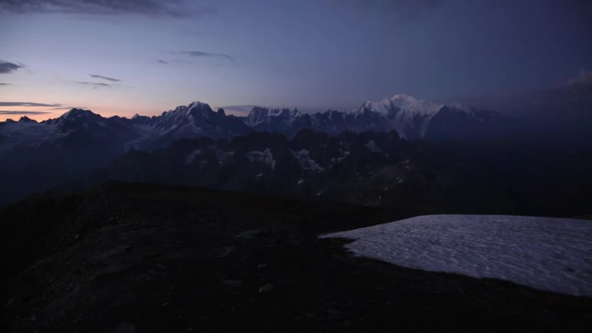 Mountains at the sunrise