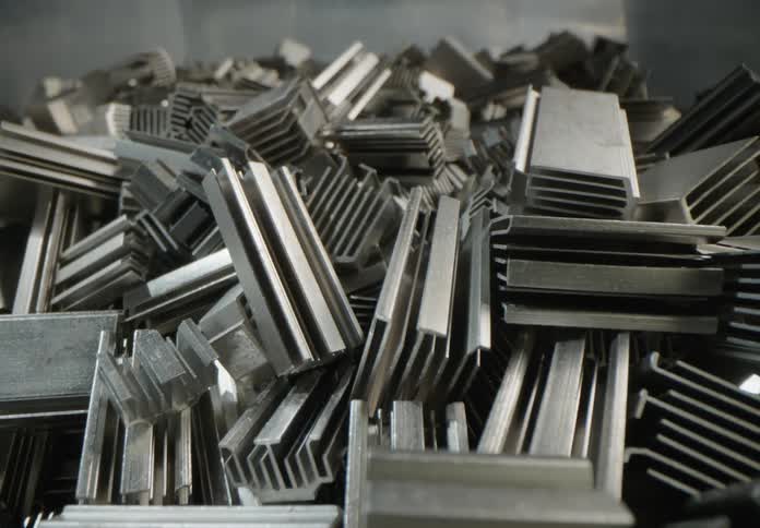 Pile of metal computer components