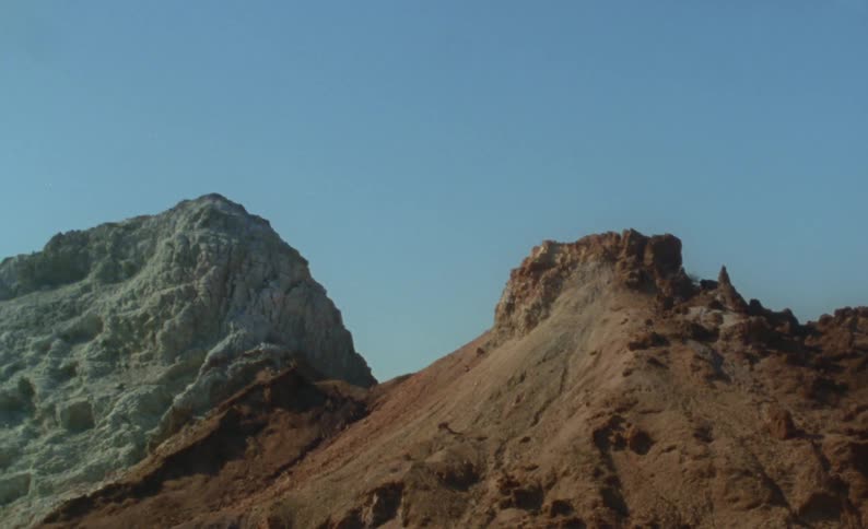 A view of two mountains outdoors