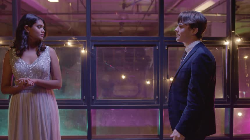 Two people at a wedding