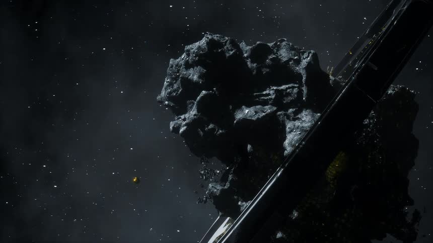A mining colony on an asteroid