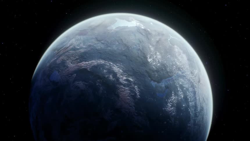 A glowing planet in outer space