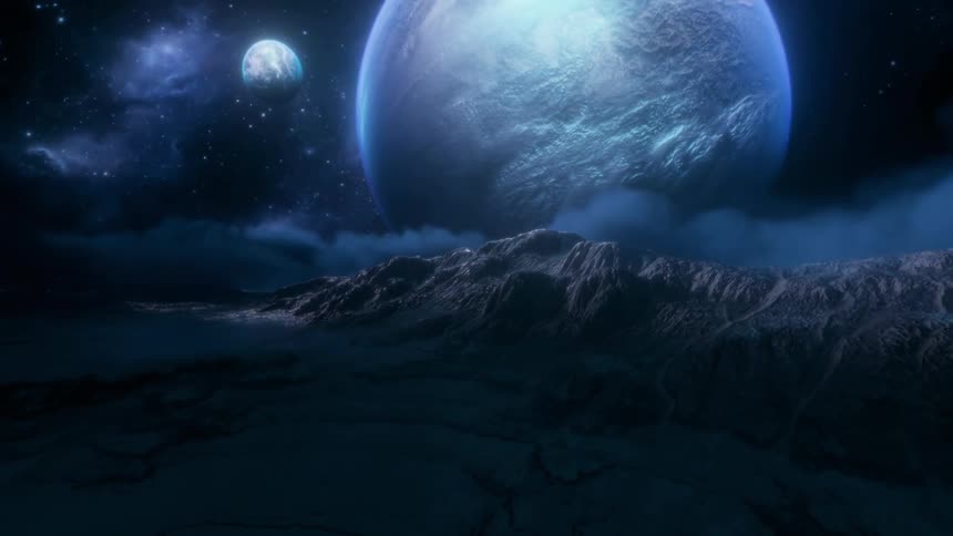 Planets and craters in a galaxy