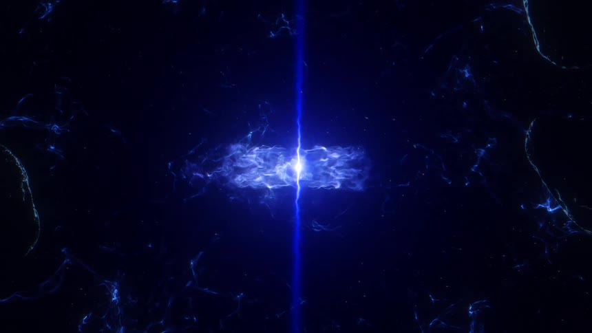 Surreal dreamlike computer generated special effects of supernova exploding in space