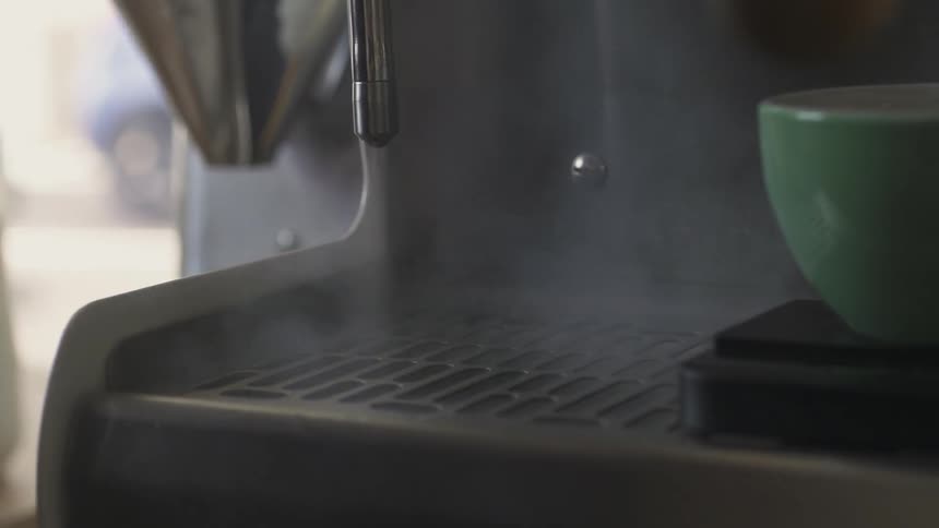 Steam being ejected from a nozzle