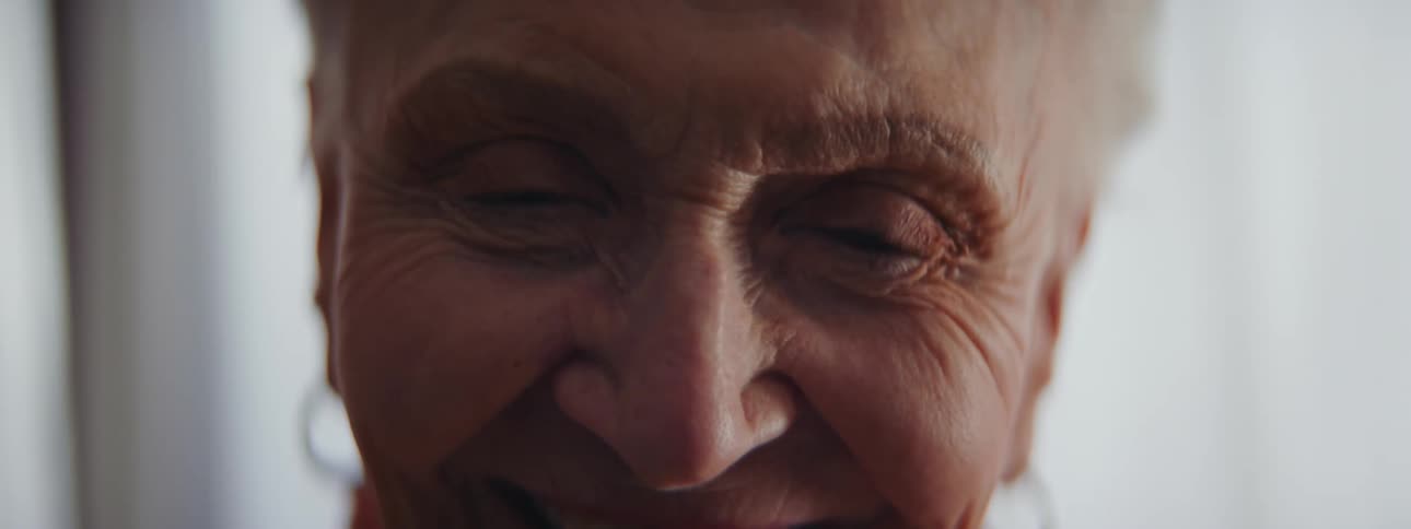 A portrait of a woman in a room