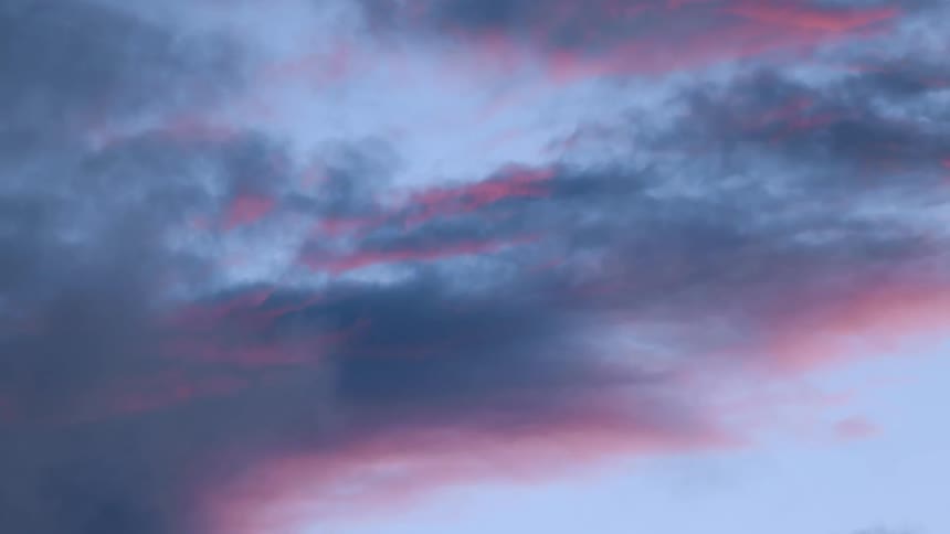 A pink and blue cloudy sky
