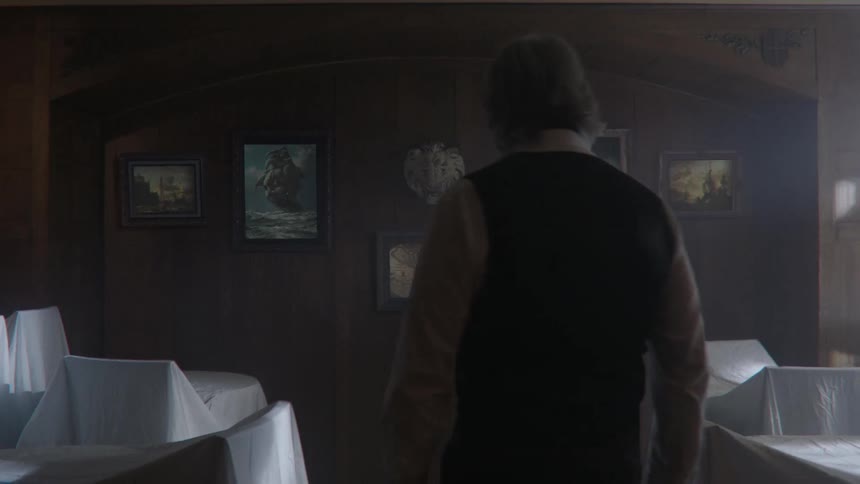 A man walks into an empty room