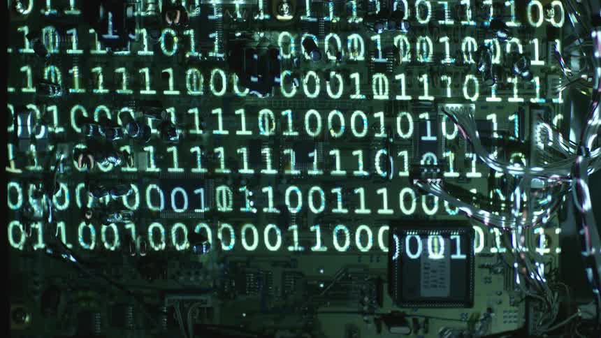 A display has numbers flashing