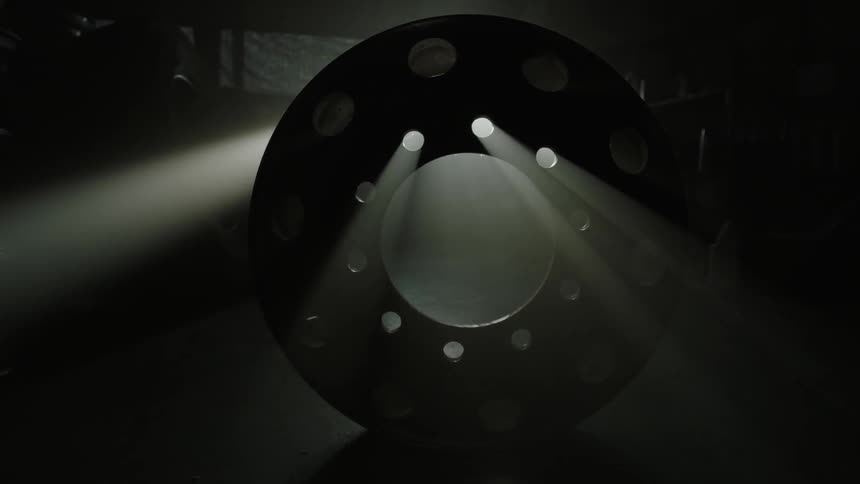 Light shines through a tire