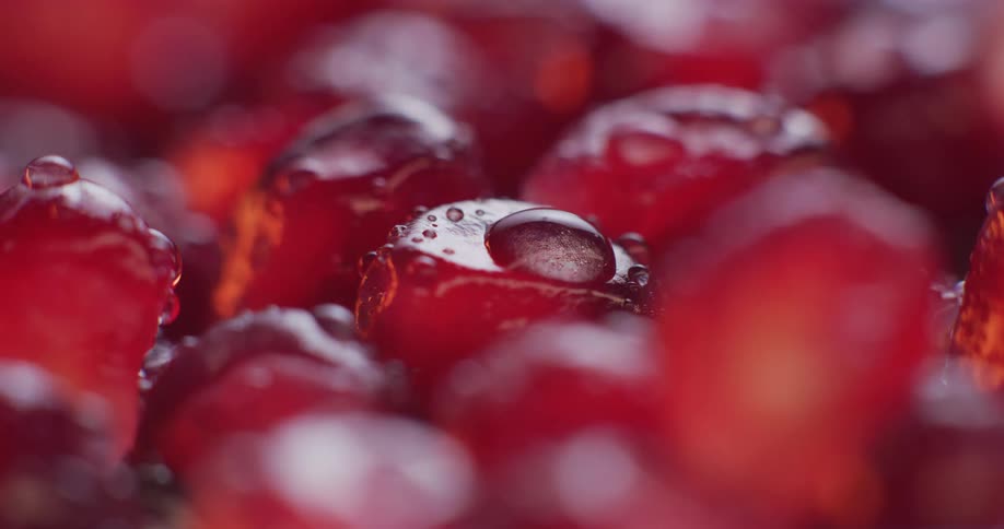 A light shinning on cherries