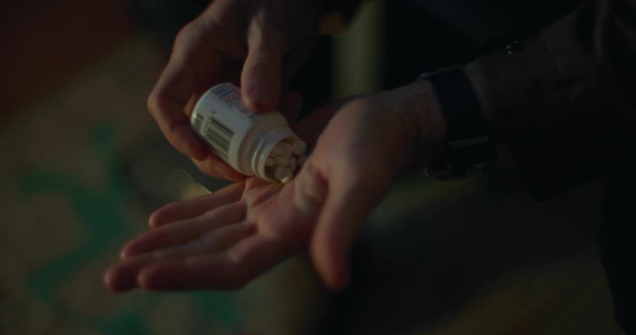 Someone taking pills