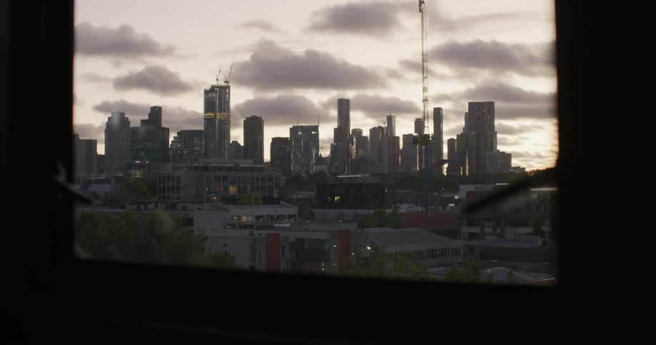 The skyline is out the window