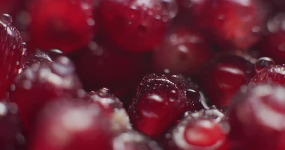 Water sprays on the fruit