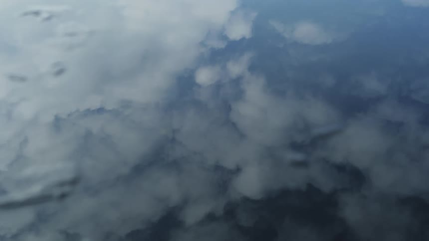 The sky and clouds is reflecting in the water