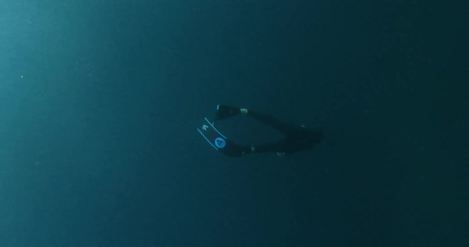 A man diving in the ocean