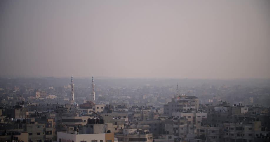 Landscape of suburban area with minarets