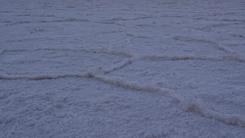 Snow sits atop the landscape