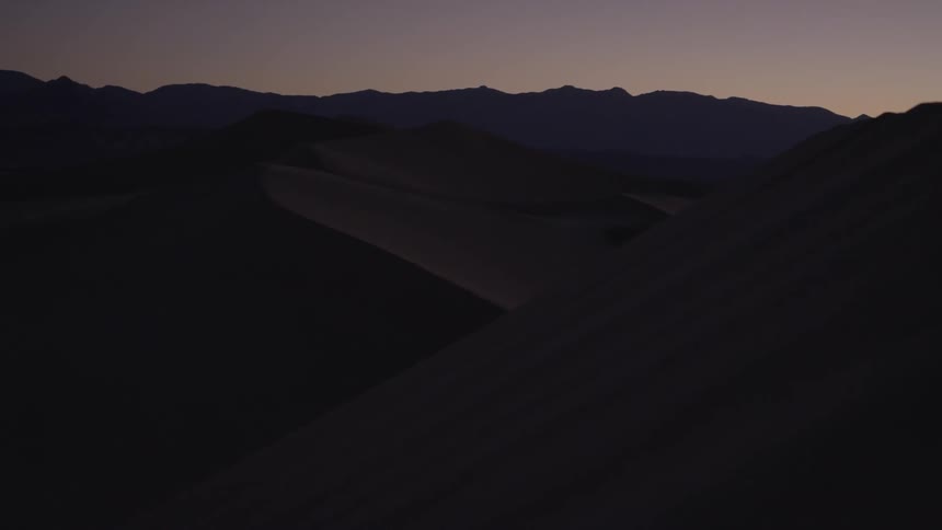 A desert at sunset