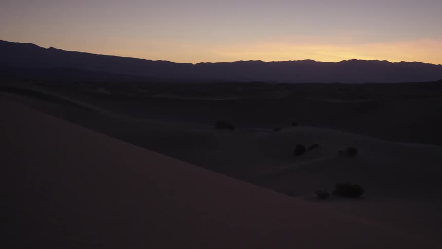 A desert at sunset