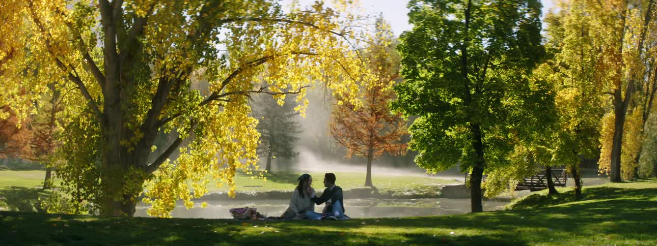 A couple are having a picnic