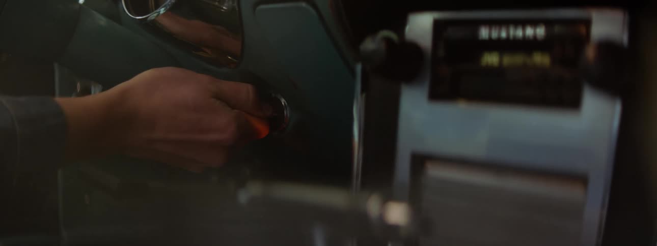 Driver turns key in the ignition