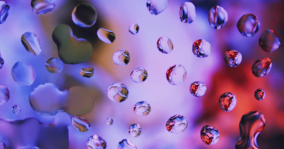 The lights move behind the glass