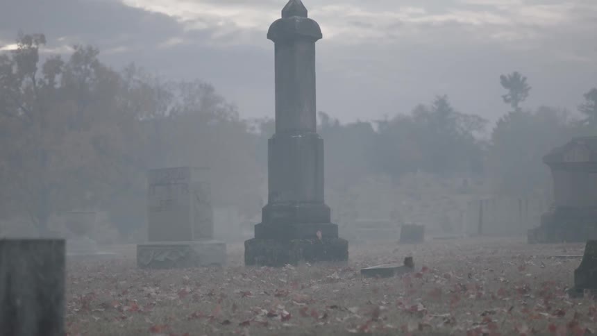Monuments standing in a cemetery