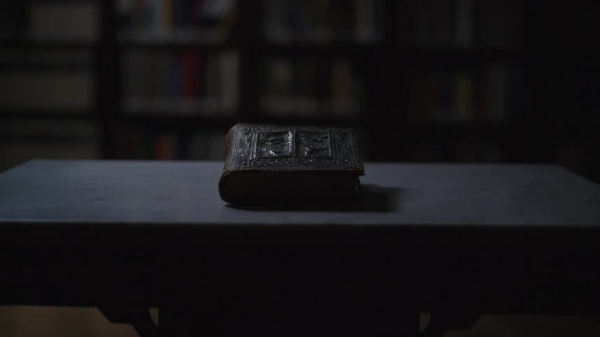 A book on a shelf