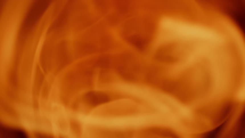 The fire travels through the tube