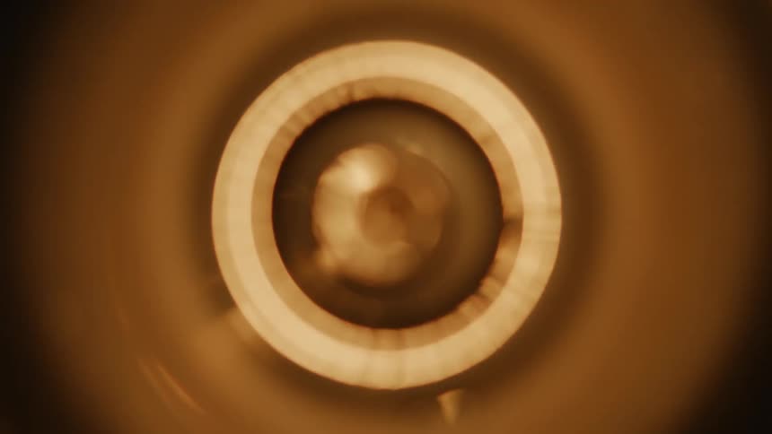 The light flashes in the tube