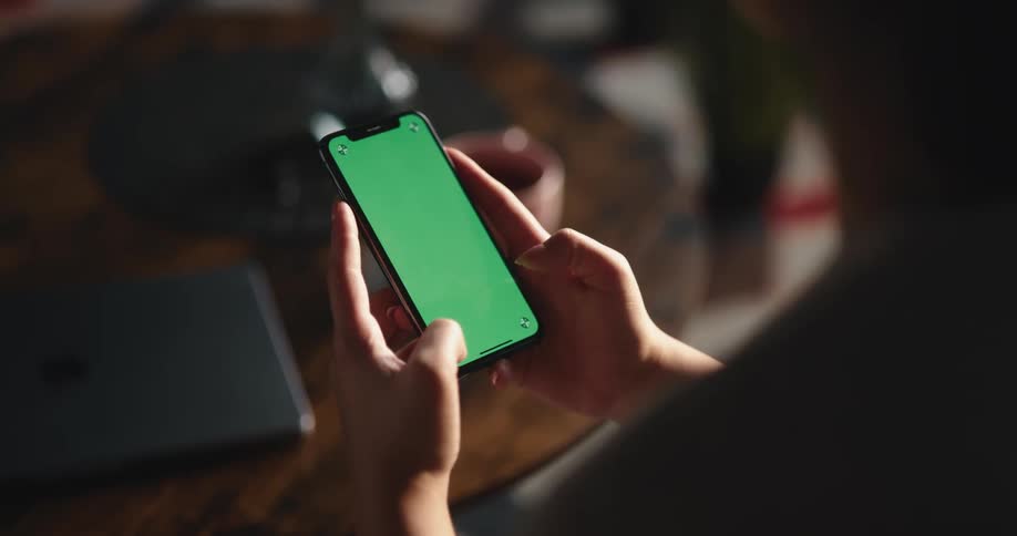 A woman using a smartphone