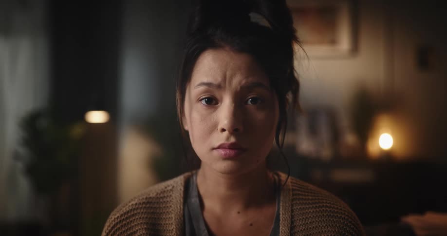 Woman looking upset