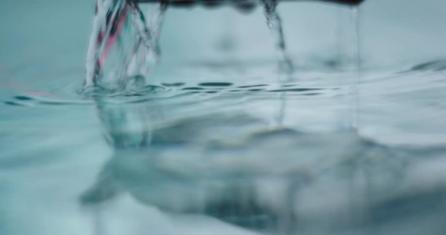 Hands scooping up rippling water