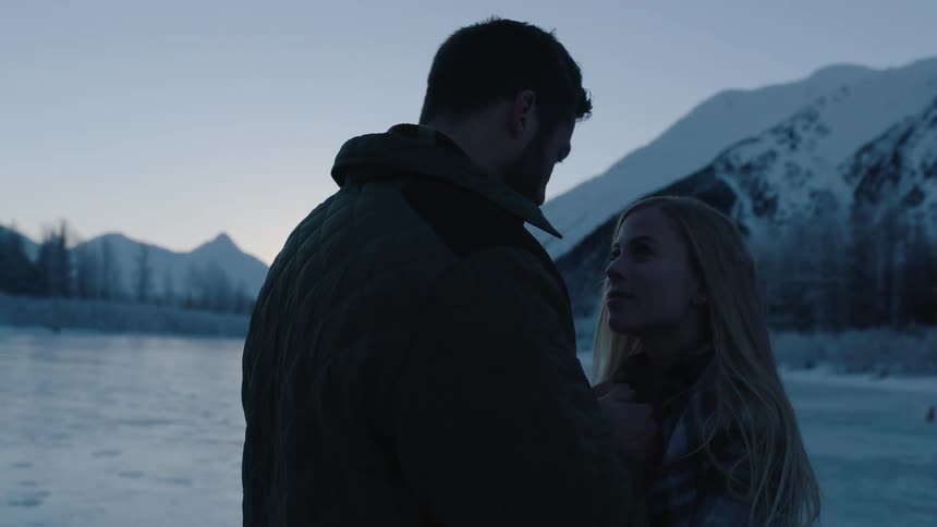 Romantic Couple In Winter