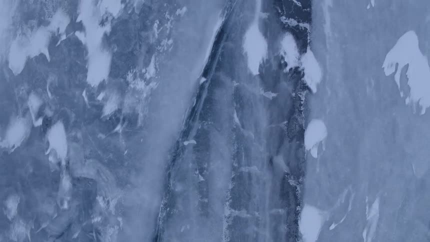 A frozen river