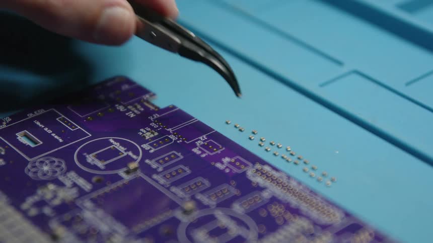 A person is working on the hardware of a computer