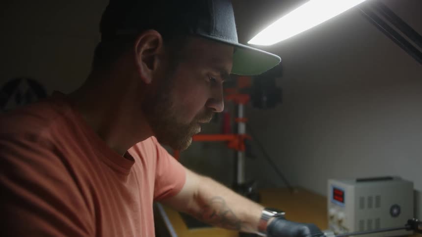 A man working in a workshop